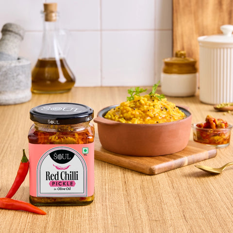 Spicy & Tangy Pickle Mix Combo (Mango Pickle + Mixed Pickle + Red Chilli Pickle) (Pack of 3)