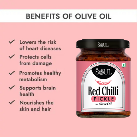 Red Chilli Pickle in Olive Oil