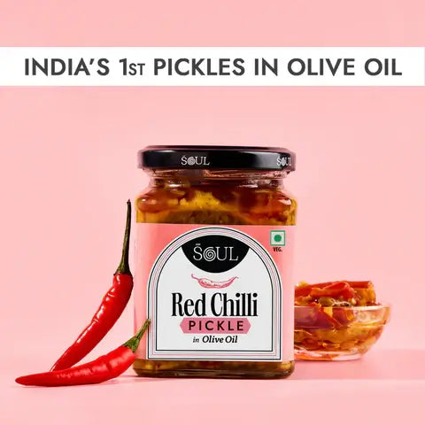 Red Chilli Pickle in Olive Oil