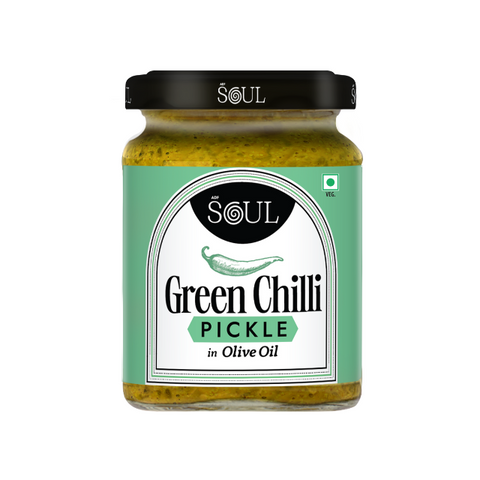 Green Chilli Pickle in Olive Oil
