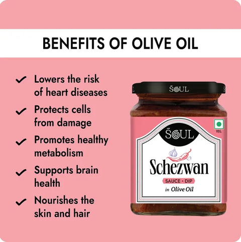 Schezwan Sauce.Dip in Olive Oil