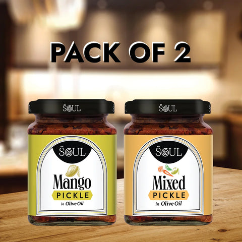 Achaari Fusion Combo (Mango Pickle + Mixed Pickle) (Pack of 2)