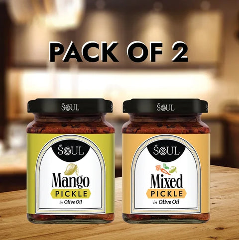 Achaari Fusion Combo (Mango Pickle + Mixed Pickle) (Pack of 2)