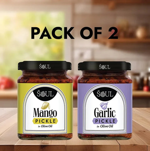 Dadi's Special (Mango Pickle + Garlic Pickle) (Pack of 2)