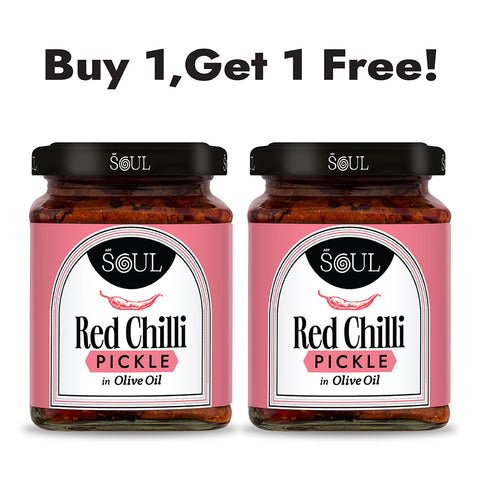 Red Chilli Pickle in Olive Oil (Buy 1 Get 1 Free)