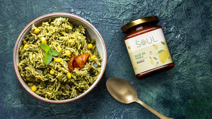 Delicious Palak Rice Recipe Infused with ADF Soul’s Mango Pickles