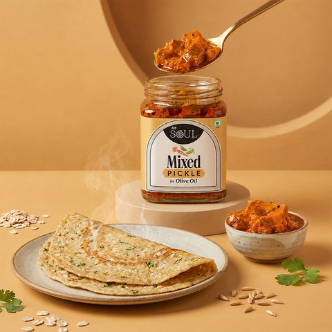 Enjoy a Wholesome Start to Your Day with Palak Paratha and ADF Soul’s Pickle and Chutney