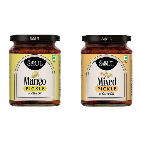 Achaari Fusion Combo (Mango Pickle + Mixed Pickle) (Pack of 2)