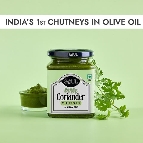 Coriander Chutney in Olive Oil