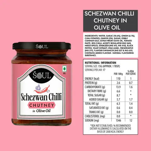 Schezwan Chilli Chutney in Olive Oil