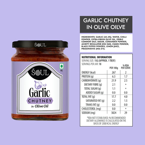 Garlic Chutney in Olive Oil