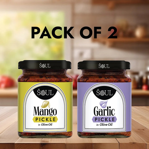 Dadi's Special (Mango Pickle + Garlic Pickle) (Pack of 2)