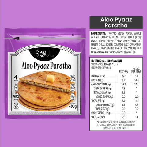 Aloo Pyaaz Paratha (400 gms - 4 pcs)
