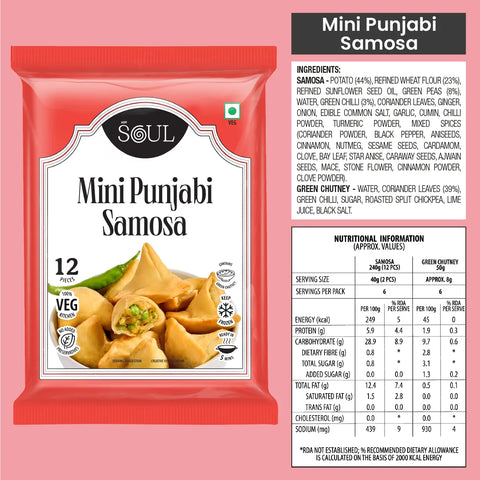 Mini Punjabi Samosas (290 gms - 12 pcs)