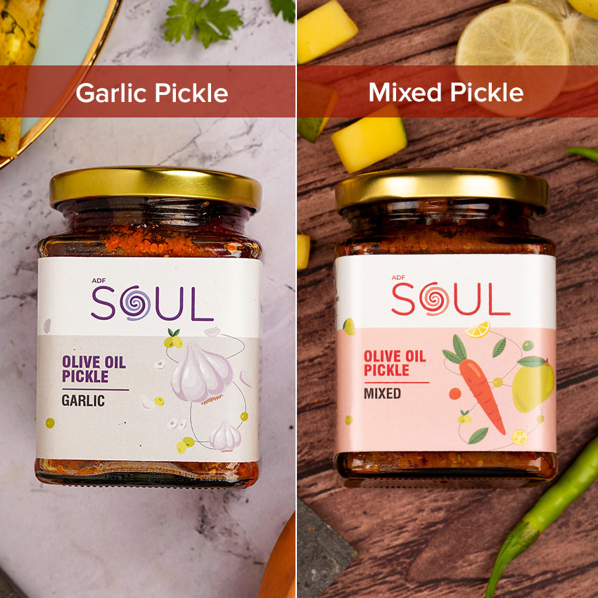 Garlic Pickle & Mixed Pickle (Pack of 2)