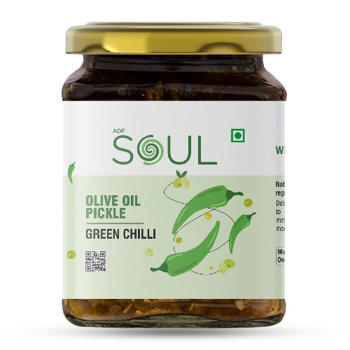 Green  Chilli Pickle in Olive Oil (265  gms)